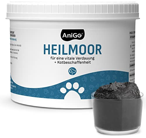 AniGo Heilmoor für Hunde 500g – Verbessert die Kotbeschaffenheit, Optimale Verdauung, Immunsystem, Magen-Darm-Aktivität, Appetit Anregung I Natürliche Heilerde Moor für Hund