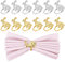 WEBEEDY 12 Stück Serviettenschnalle Ostern Hase Serviettenring Metall Kaninchen Serviettenhalter für Hochzeit Ostern Geburtstag Taufe Party Abendessen Tisch Dekoration Foto Requisiten
