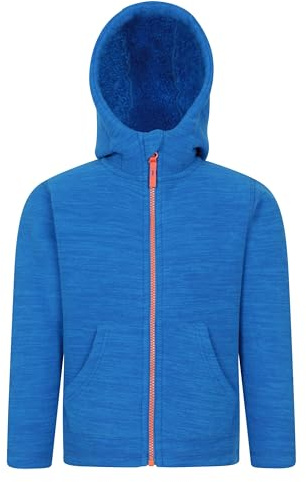 Mountain Warehouse Snowdonia II Kapuzenpullover für Kinder – Microfleece-Oberteil mit durchgehendem Reißverschluss und Fronttaschen - Frühling Sommer, Mädchen
