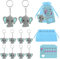 DBALL Gastgeschenk Taufe Junge 20 Stück Elefanten-Schlüsselanhänger Kinder Baby Shower Kommunion Thank You Danke Geschenkanhänger für Konfirmation Hochzeit geschenkefür gäste
