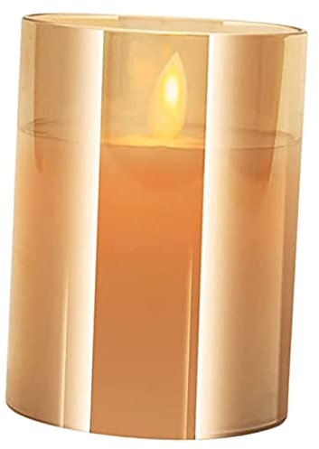 IWOWHERO Home Decor Di a Led Finta Luce Votiva Di Natale Luci Delle Candele Della Finestra Candele Tremolanti Luci Senza Fiamma Candelabri a Led Guidato Acrilico Batteria Pilastro