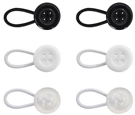 6 Stück Gemischte Farbe Kragen Extenders, Exquisit Knopf Extender Set, Verstellbare Hals Extenders zur Bundverlängerung, Kragenverlängerungen für Kragen, Manschetten, Hemden, Kleider, Mäntel(10mm)