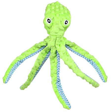YSDYY 1 Stück Octopus Hundespielzeug, Hund Plüschtier, Hundegeräuschspielzeug, Spielzeug, wenn Ihr Hund gelangweilt ist, Quietschendes Hundespielzeug für große Hunde (Grün)
