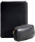 Yesmornsis Housse rembourrée en cuir synthétique pour ordinateur portable 16 compatible avec MacBook Pro 16 M3 A2991, MacBook Pro 15 avec pochette de chargeur - Noir