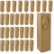 LWMLWM 30 PCS Pochettes Sacs Cadeaux de Bouteilles de Vin en Papier Kraft, Sacs pour Bouteilles Sacs Cadeaux en Papier Marron Sacs de Vin avec poignées Sac à Main de vin en Papier Kraft vin