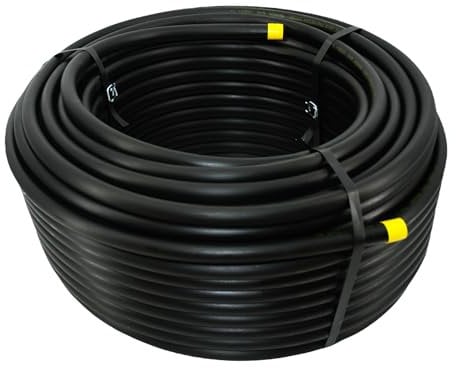 Megaa store Rohr PN6 Gartenbewässerungsrohr Bewässerung Wasserleitung 6 BAR | M16 M20 M25 M32 Verlegerohr Versorgungsleitung 10m bis 100m Bewässerungssystem (M25-50m)