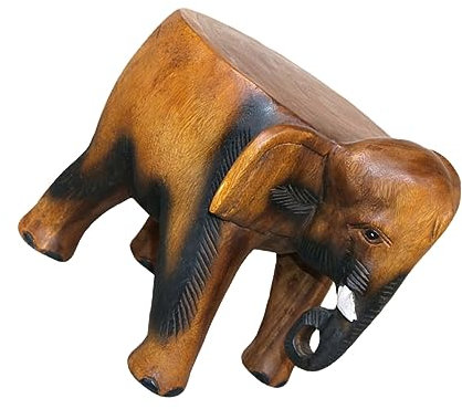 fussbank 1 Stück Hocker Elefant Garten Maharadscha Elefant Indisches Dekor Elefantenfuß Einzigartiger Fuß Tragbarer Einzelschritt Holz Kind Holzmöbel