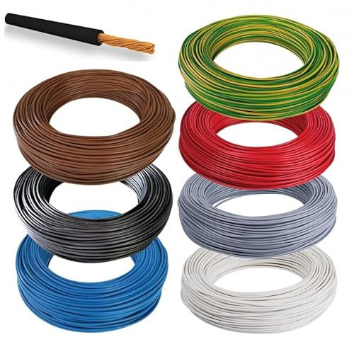 Câble électrique FS17 sections 1,5-2,5-4-6 MM² unipolaire 10 mètres (marron, 1,5 mm²)