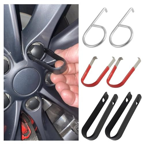 6 PCS Wheel Nut Covers Removal Tool Set with 3 Type Tools,Nut Cap Removal Tool for Effortless Removal of Wheel Nut Caps,Universal Car Accessories Removal Tool for Car SUV