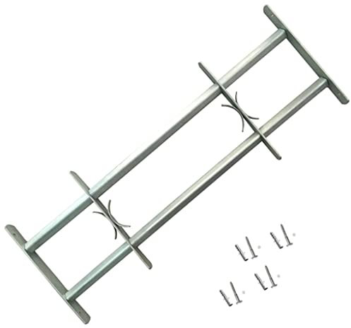 NQJIBUE Baustoffe Verstellbares Sicherheitsgitter für Fenster mit 2 Querstangen 500-650mm Fenster