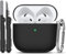 R-fun Kompatibel mit Airpods 4th Hülle mit Reinigungsset, Weiche Silikonhülle mit Schlüsselanhänger, Vollständige Schutzhülle für Männer und Frauen, Kompatibel mit Apple Latest Airpods 4th,Schwarz