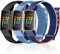 Maledan 3 Stück Nylon Armband Kompatibel Mit Fitbit Charge 6/5 - Verbessertes Einstellbares Weiches Sportarmband für Damen Und Herren