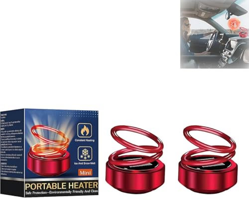 Tragbare kinetische Molekularheizung, Molekularheizung for Autos, Mini-tragbare kinetische Heizung, solarrotierende Doppelring-Aufhängung, Autoornament, kinetische Heizung for Fahrzeuge, Autos(2PCS)
