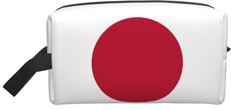 Reise-Kulturbeutel mit japanischer Flagge, geräumige Kapazität, Kosmetiktasche für Damen, Kulturbeutel für Herren, weiß, Einheitsgröße