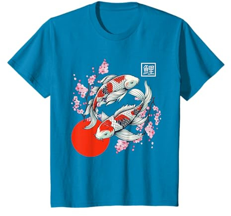 Carpe Koi Japonaise Nishikigoi Poisson Fleur de Cerisier Sakura T-Shirt