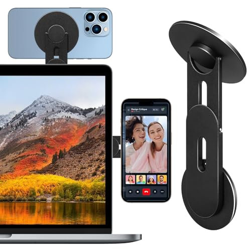 Aerbeis Magnetische Laptop-Handyhalterung – verstellbare Kontinuitätskamera-Halterung, kompatibel mit MagSafe, schlanke Laptop-Halterung, Computer-Erweiterungshalterung für alle Smartphones