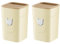3-in-1 Knife Block Without Knives, Set of 2 Knife Blocks with Slots, Universal Unequipped Knife Blocks, Kitchen Aid Storage, Knife Block Organiser, Cutlery Holder for All Kitchen Knives, A
