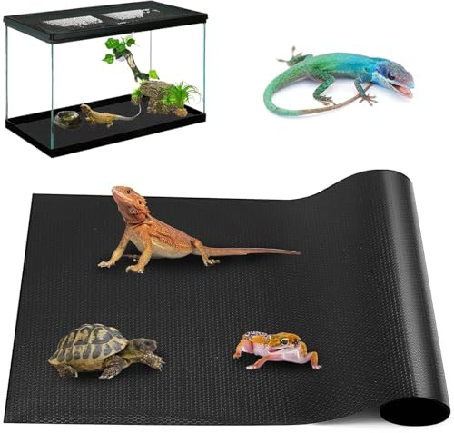 FUAAOLIY Bearded Dragon Tank-Zubehör, 45 x 100 cm, groß, antihaftbeschichtet, für Reptilienteppich, Terrarium, Tankauskleidung, Teppich, wasserdichte Bodenmatten für Schlangen, Leoparden, Geckos