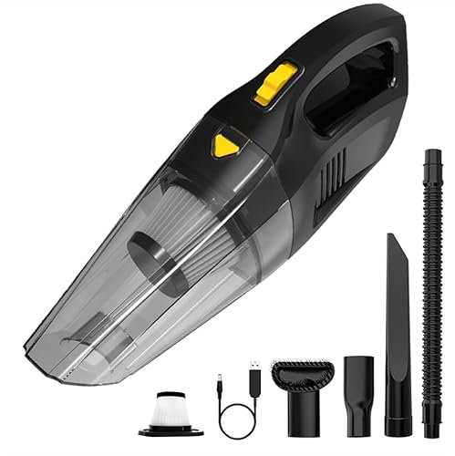 LUMAI Handheld Vacuum Cleaner, 120W Lightweight Cordless Car Vacuum Cleaner, Rechargeable 4400 mAh Battery 7000pa Powerful Suction, Waterproof Hepa Filter - for Car, Stair, Sofa, Pet Hair Cleaning