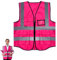 Warnweste Pink,Warnweste,Pinke Warnweste,Warnwesten,Reflektierende Jacke,Warnweste Erwachsene,Gut Sichtbare Warnwesten Mit Taschen,Für Männer Und Frauen,Arbeitskleidung Für Die Sicherheit Auf Dem Bau