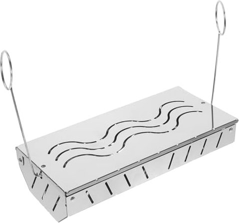 Milisten Edelstahl Räucherbox für Grillen und Outdoor Cooking Platzsparend Tragbar für Fleisch und Gemüse Elektrogrill Zubehör