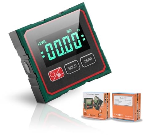 Miosugo Angle Finder, Waterproof Inclinometer Level, Digital Angle Finder with Laser, for Woodworking, Table Saw, Construction