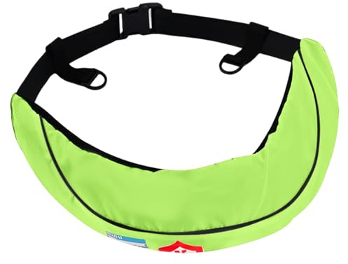 Gürtel-Rettungswesten für Erwachsene, automatischer aufblasbarer Rettungsgürtel mit Verstellbarer Schnalle, Pfeife und reflektierendem Streifen, Schwimmhilfe mit hohem Auftrieb ohne CO2-Zylinder zum