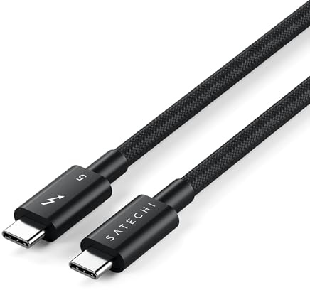Satechi Certified Thunderbolt 5 Cable, 240 W PD Charging, 120 GB/s Data | Dual 8K/60 Hz, triple 4K/144 Hz, braided design, fits iPhone 17, MacBook Air/Pro/Neo