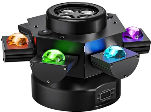 Multi-Beam-LED-Atmosphärenlicht– ÜBER 1000 FARBKOMBINATIONEN,DJ Light Moving Head,Moving Head LED DJ Bühnenlicht,Laser/Strobe,Support Remote&Sound Activated für DJs,Bands,Bars,Laser show