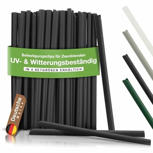BooGardi Befestigungsclips Sichtschutzstreifen für Doppelstabmatten · 30x Clips Anthrazit · PVC Klemmschienen für Sichtschutz Doppelstabmattenzaun & Stabmattenzaun · Zaun Zubehör