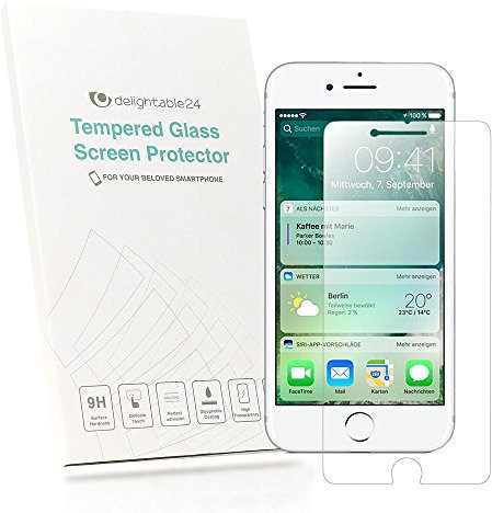 NALIA Screen Protector compatible con iPhone 8 Plus / 7 Plus Cristal Templado, 9H Vidrio Protector de Pantalla (Case-Friendly), LCD Display Cobertura Blindado Proteccion Tempered Glass - Transparente
