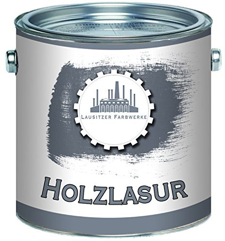 Lausitzer Farbwerke Holzlasur traditionelles Terrassenöl Holzschutzlasur Holzschutzanstrich Spezial-Lasur (2,5 L, Nussbaum)