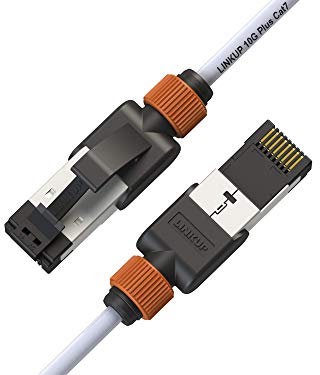 LINKUP - Getestet mit Versiv┃Cat7 Ethernet Patchkabel - 90cm (3er Pack) 10G Doppelt geschirmt RJ45 S/FTP┃Netzwerk Internet LAN Schalttafel Router Gaming Extreme Höchstgeschwindigkeit┃30AWG Weiß