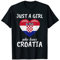 Just A Girl Who Loves Croatia Reise Fußball Kroatien T-Shirt