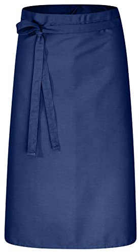 DESERMO 10er Set Premium Vorbinder 80x100cm (LxB) - Hochwertige Profi-Schürze für Frau & Mann - Küchenschürze aus Baumwollmischung - Schürze mit großer Farbauswahl - Stoffgewicht 220g/m² (Marineblau)