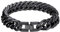 Bandmax Schwarz Armkette 23cm für Männer Jungen, 12mm massive Herren Panzerkette Armband schwere Panzerarmband dicke Gliederarmband Armschmuck Accessoire für Weihnachten Geburtstag