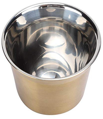 Mumusuki Taza de café Taza de café espresso de doble capa con aislamiento térmico de acero inoxidable 304 para la cafetería del hogar(Oro)