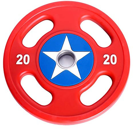 PIAOLING Gummierter Hantelscheiben Hantel Platte Barbell Tabletten Handel Olympic Auto Grip Platte for Home Gym (Größe : 40kg(20kg*2))