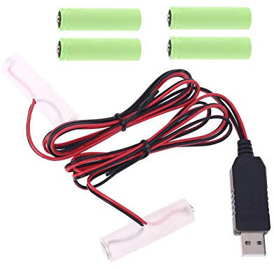 Adaptador de fuente de alimentación, 4,5 V AA AAA batería cable de fuente de alimentación USB puede reemplazar 3 pilas AA AAA de 1,5 V