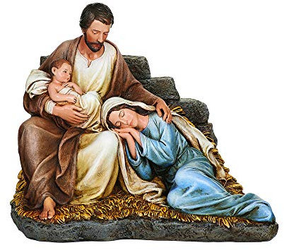 Joseph's Studio by Roman Heilige Familie mit schlafender Maria-Figur, 17 cm, Weihnachts-Kollektion, dekorativ, religiöses Geschenk, Heimdekoration