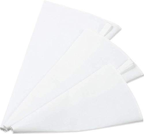 Joyeee Lot de 3 poches à douille réutilisables, 3 tailles professionnelles en coton épais, ensemble d'outils de cuisine pour biscuits, chocolat, cupcakes, desserts, crème glacée, grand, moyen, petit