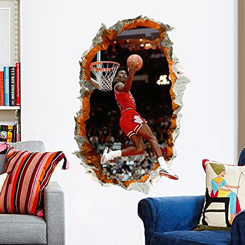 T-YU 38 Stück Basketball-Aufkleber für Kinder, Basketball-Dekor, Wandaufkleber, Basketball-Aufkleber, für Schlafzimmer, Wohnzimmer, Heimdekoration