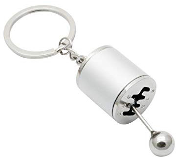 Baceyong Schaltgetriebe Schalthebel Schlüsselanhänger Schlüsselanhänger Ring Schlüsselanhänger Schlüsselanhänger, Kreatives Autoteil Modell Getriebe