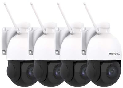 Foscam SD2X – IP-Kamera, WLAN, Dome, motorisiert, PTZ, 2 MP, mit 18-fachem optischem Zoom, intelligente Bewegungserkennung, Weiß