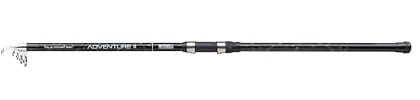 Mitchell Adventure II Tele Power Angelrute, langlebige Glasverbund-schwere Köderrute zum Süßwasserangeln, Teleskop-Design, einfacher Transport, Unisex, schwarz/grün, 3,5 m | 50-150 g