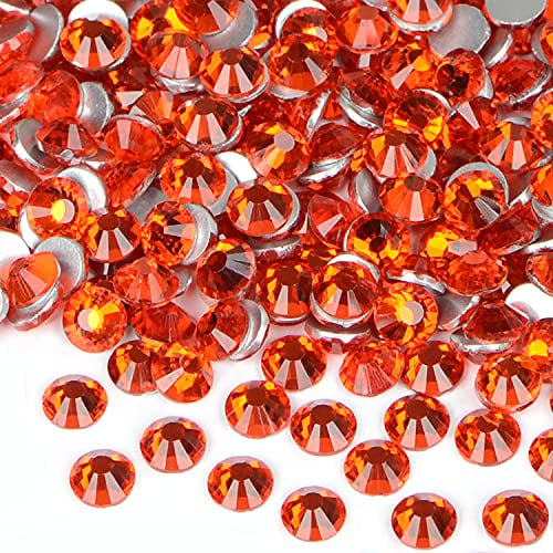 2880 Stück Strasssteine für Kunstnägel, nicht Hotfix-Kleber, runde Kristalle, Glas, flache Rückseite, für DIY-Schmuckherstellung, mit einem Picking-Stift (SS3, 2880 Stück, Hyazinthe)