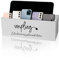 CHONIC Unplug Box, Farmhouse Style Be Present Basket, Cell Phone Jail, Family Time Out Charging Station for Phone Tablet Electronics Holder (White)