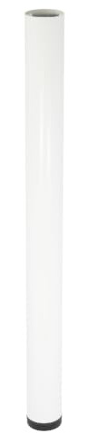 WAGNER Möbelbein/Tischbein/Möbelfuß/Systemrohr TENO - Ø 60 x 710 mm, individuell mit TENO System und QuickClick kombinierbar, Stahl pulverbeschichtet weiß, Tragkraft 50 kg - 12361001