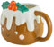 Niedliche Weihnachts-Tasse mit Rentierkopf-Motiv, für heiße Getränke, Kaffee, Tee, heiße Schokolade