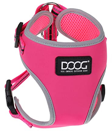 DOOG – Neoflex Hunde-Softgeschirr Lady (Neon) – Schnelltrocknend, wasserfreundlich und verstellbar für optimalen Sitz – Ideal für Strandspaziergänge und aktive Outdoor-Hunde – Extra Groß